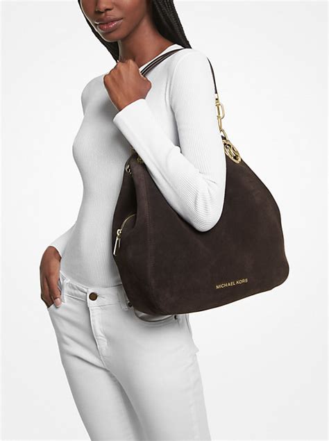 michael kors lillie medium hobo bag|Lillie Large Suede Shoulder Bag .